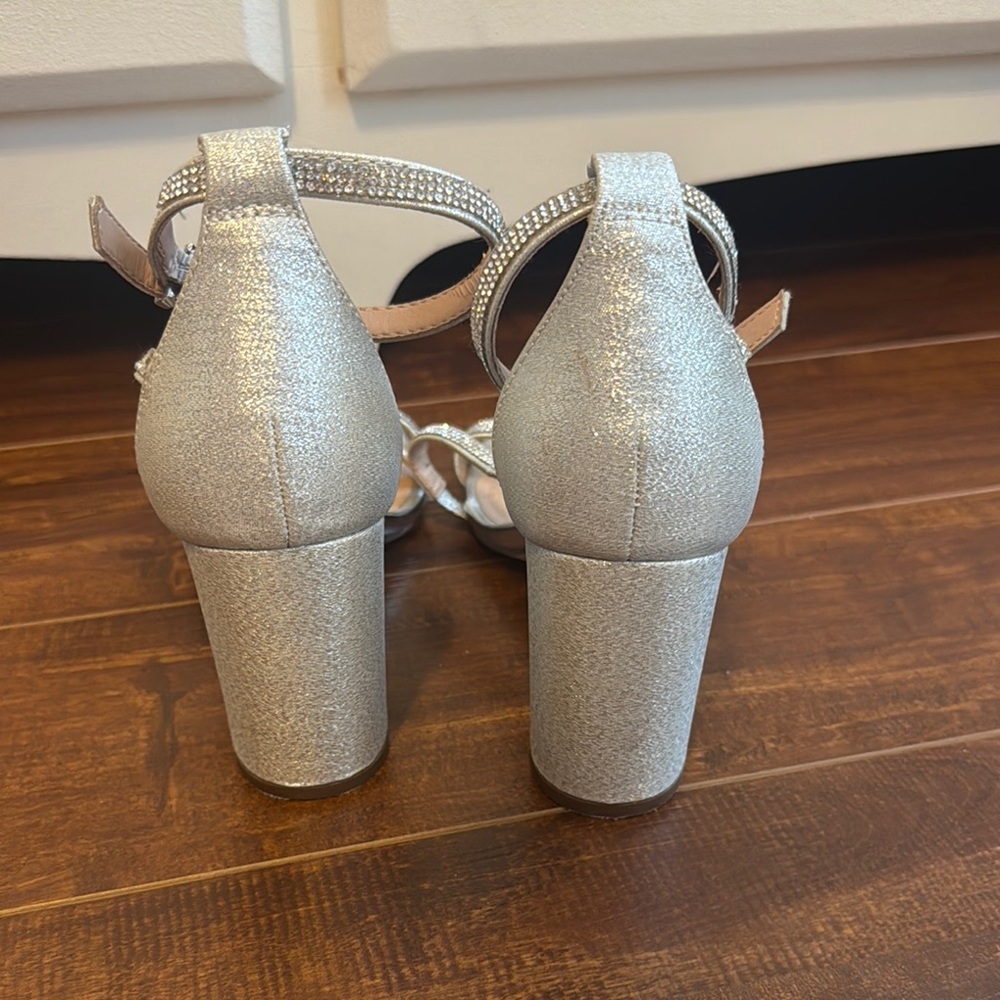 Call It Spring Silver Rhinestone Heels - Picture 3 of 4